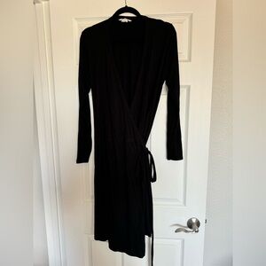 Boden Wrap Jersey Dress in Black